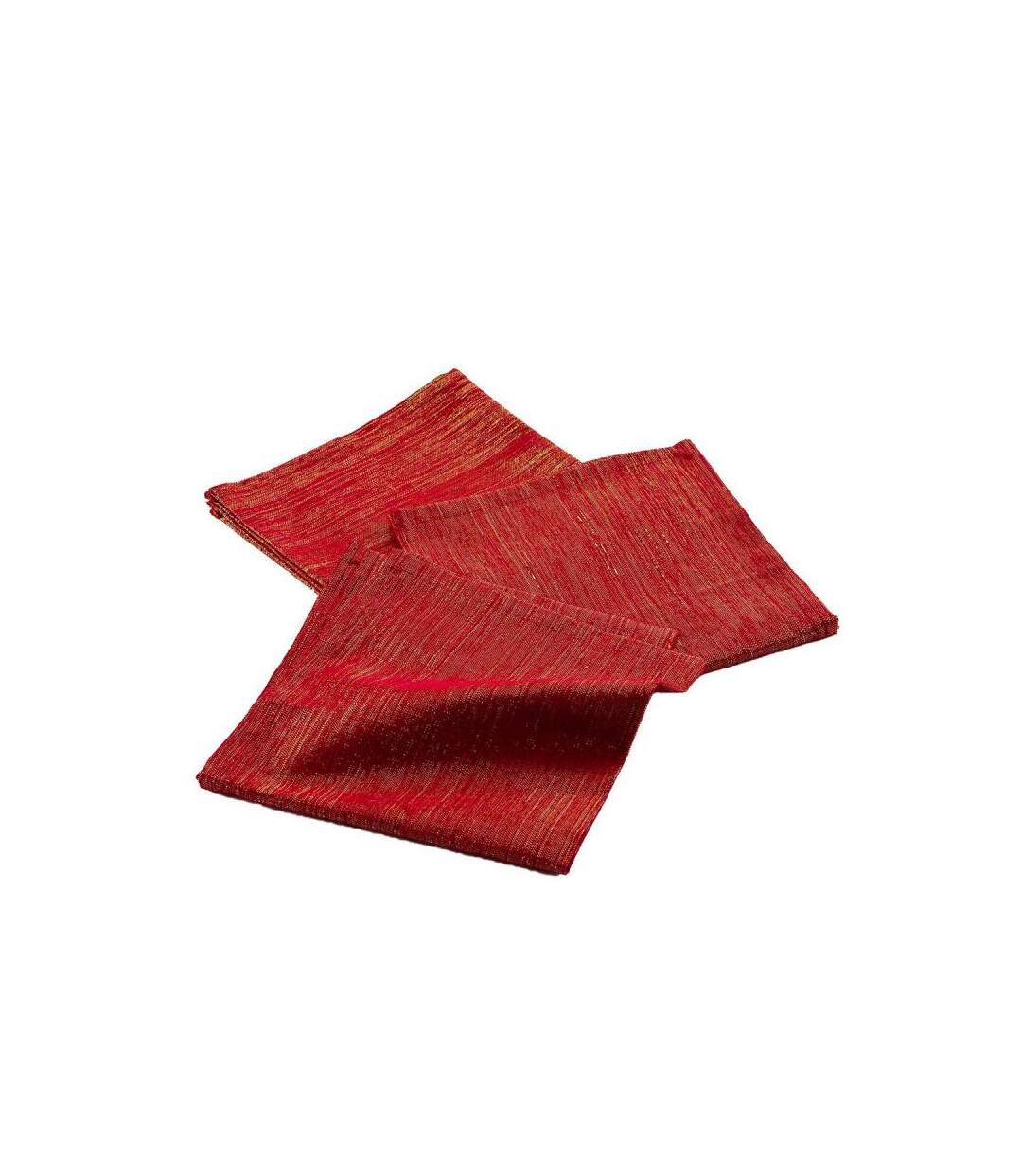 Lot de 3 Serviettes de Table Elegancia 40x40cm Rouge