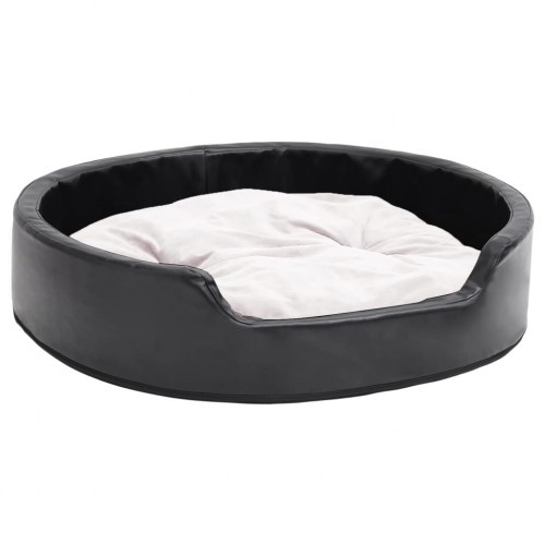 Cama VidaXL preta e branca com almofada para cães e gatos