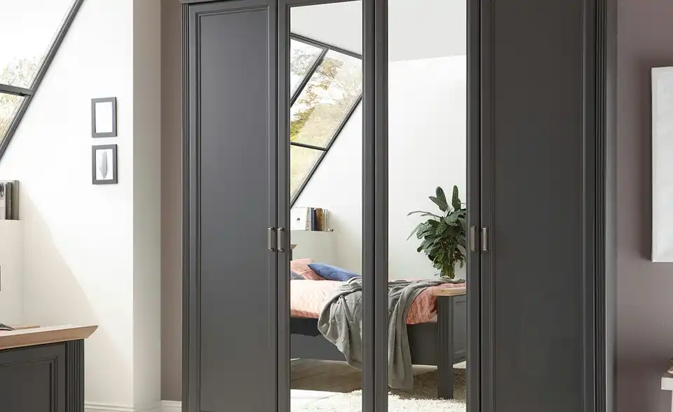 Kleiderschrank Jasmin II Graphit, Asteiche (Nachbildung) 210 cm