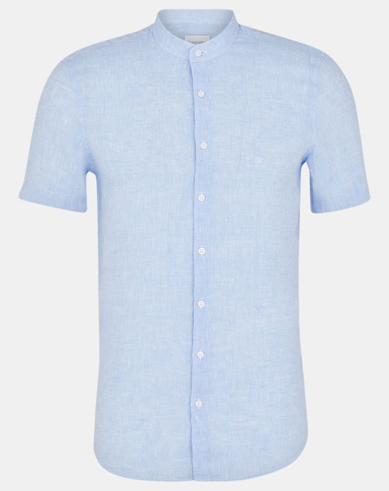 Calvin Klein Chemise slim 100% Lin bleu clair