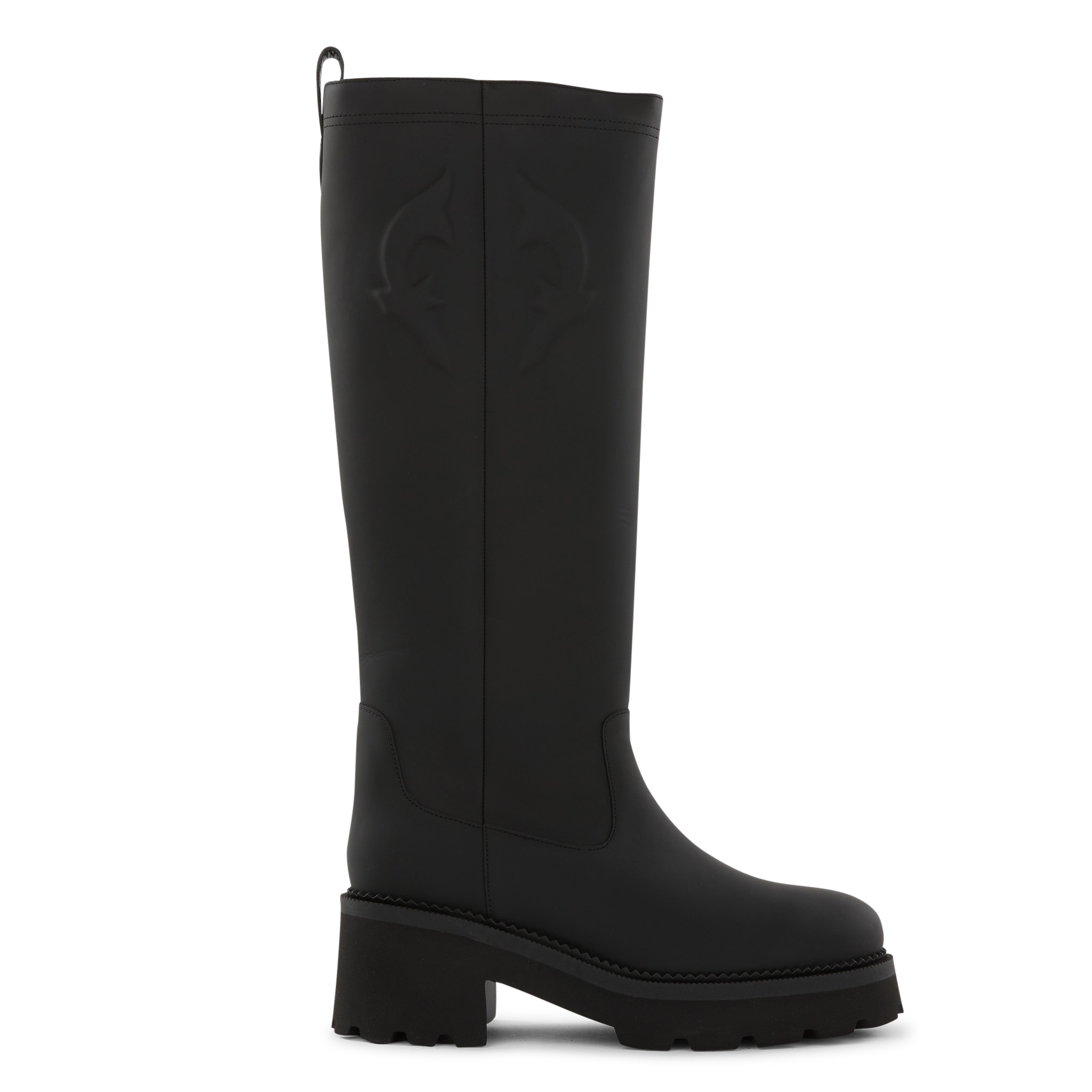 CLAINE - Bottines crantées en cuir| Noir