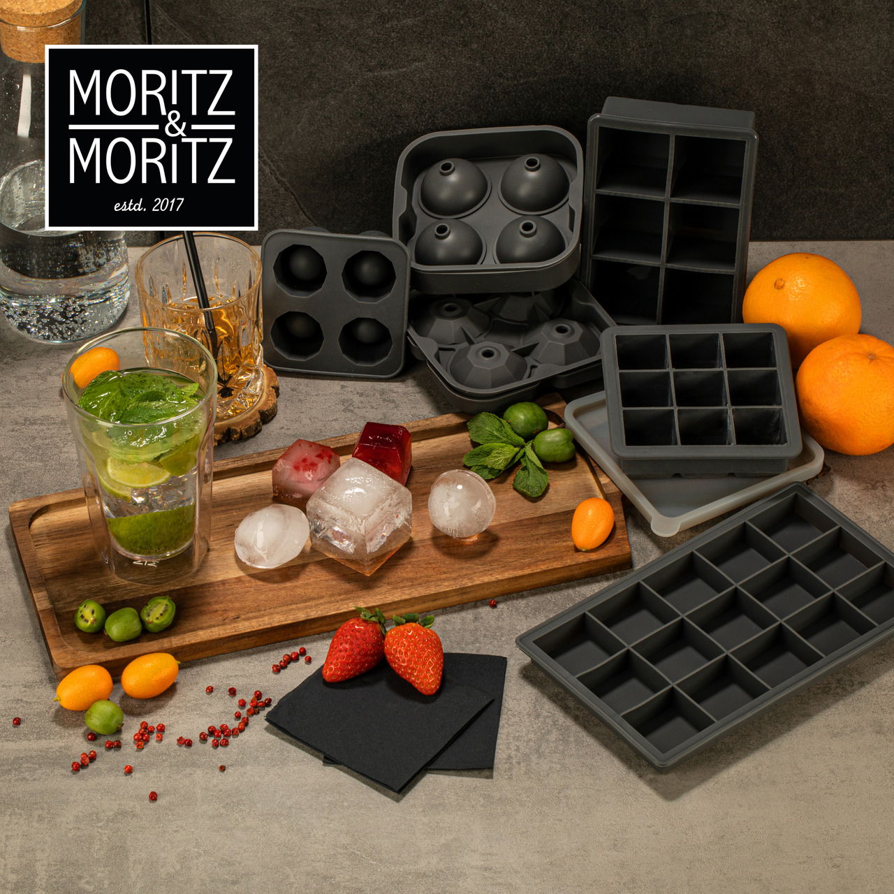 Moritz & Moritz Eiswürfelform Diamanten 2er Set