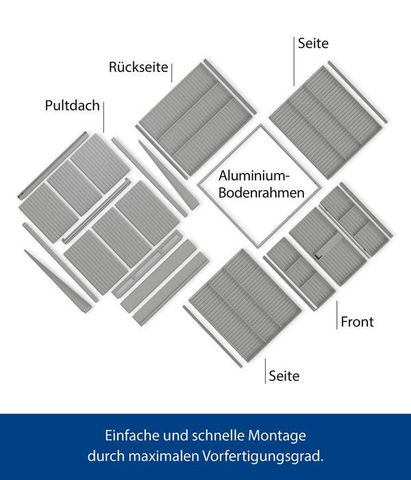 Hörmann Berry-Gerätehaus Modern-P Typ 3, ca.