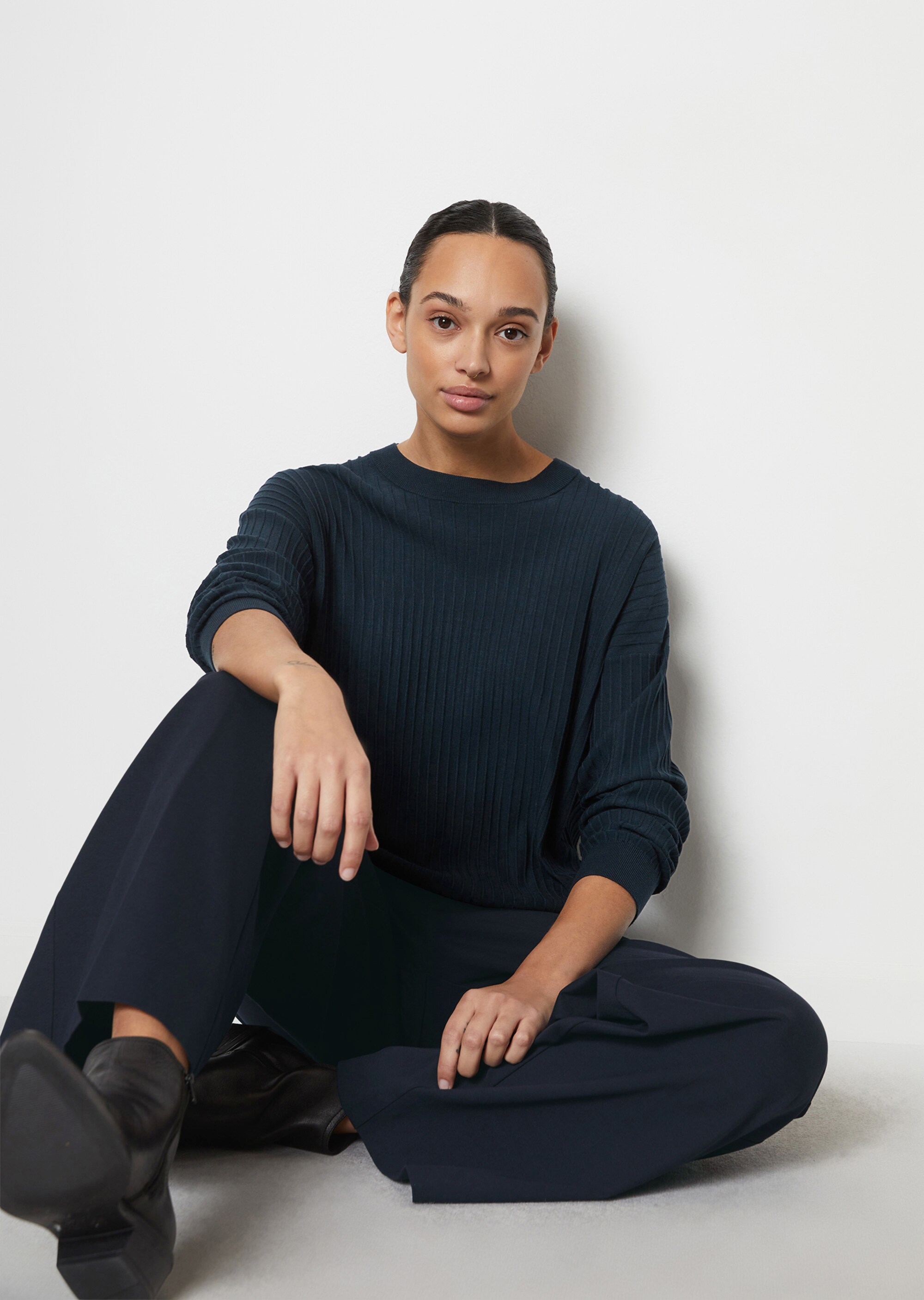 Feinstrickpullover loose mit LENZING™ ECOVERO™