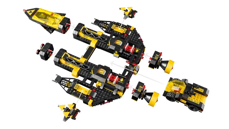 (1151-tlg. Set) Icons Klemmbausteine Raumschiff Spielzeug Modell Bausatz (10355) - Blacktron Renegade