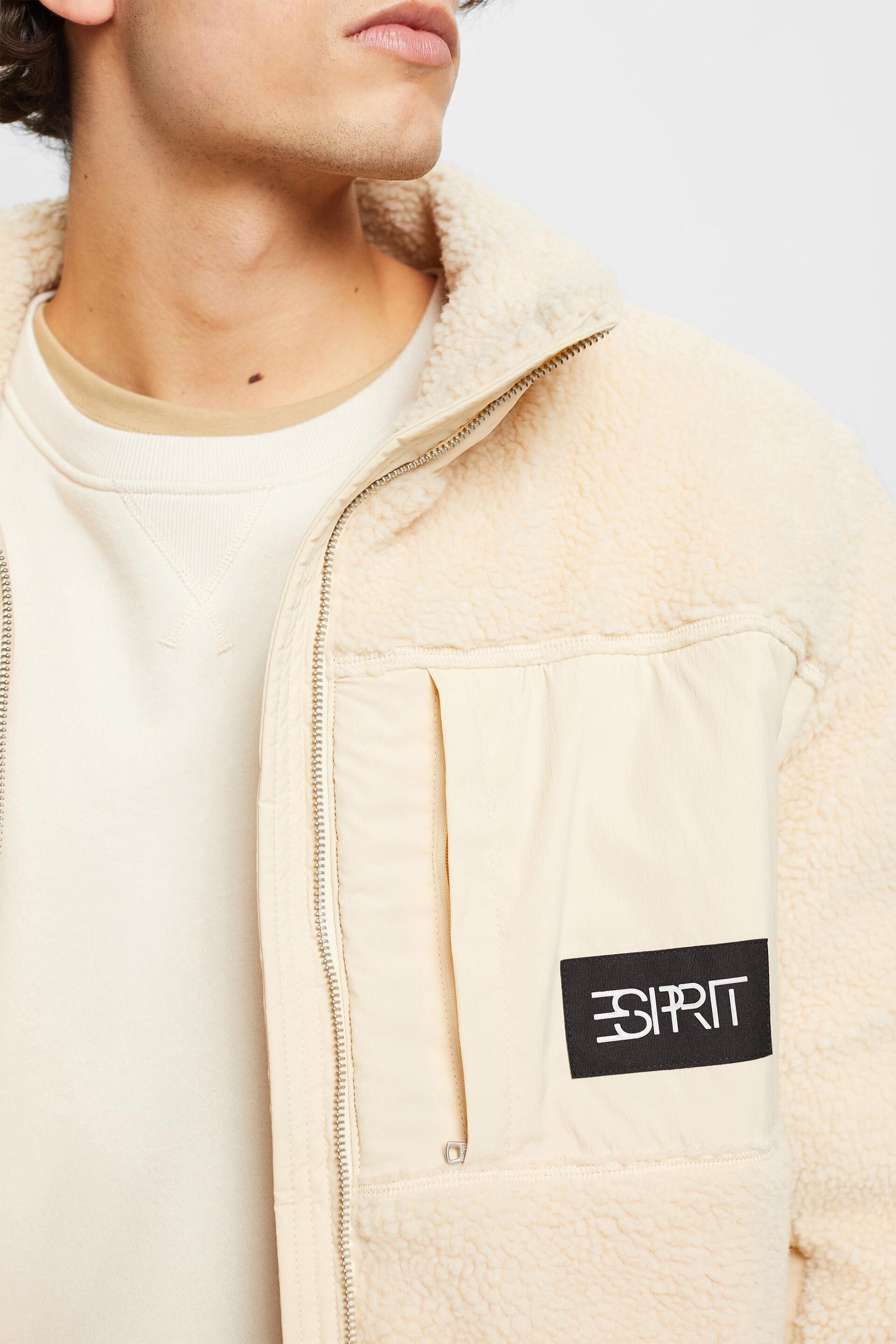 Veste courte en matières mélangées
