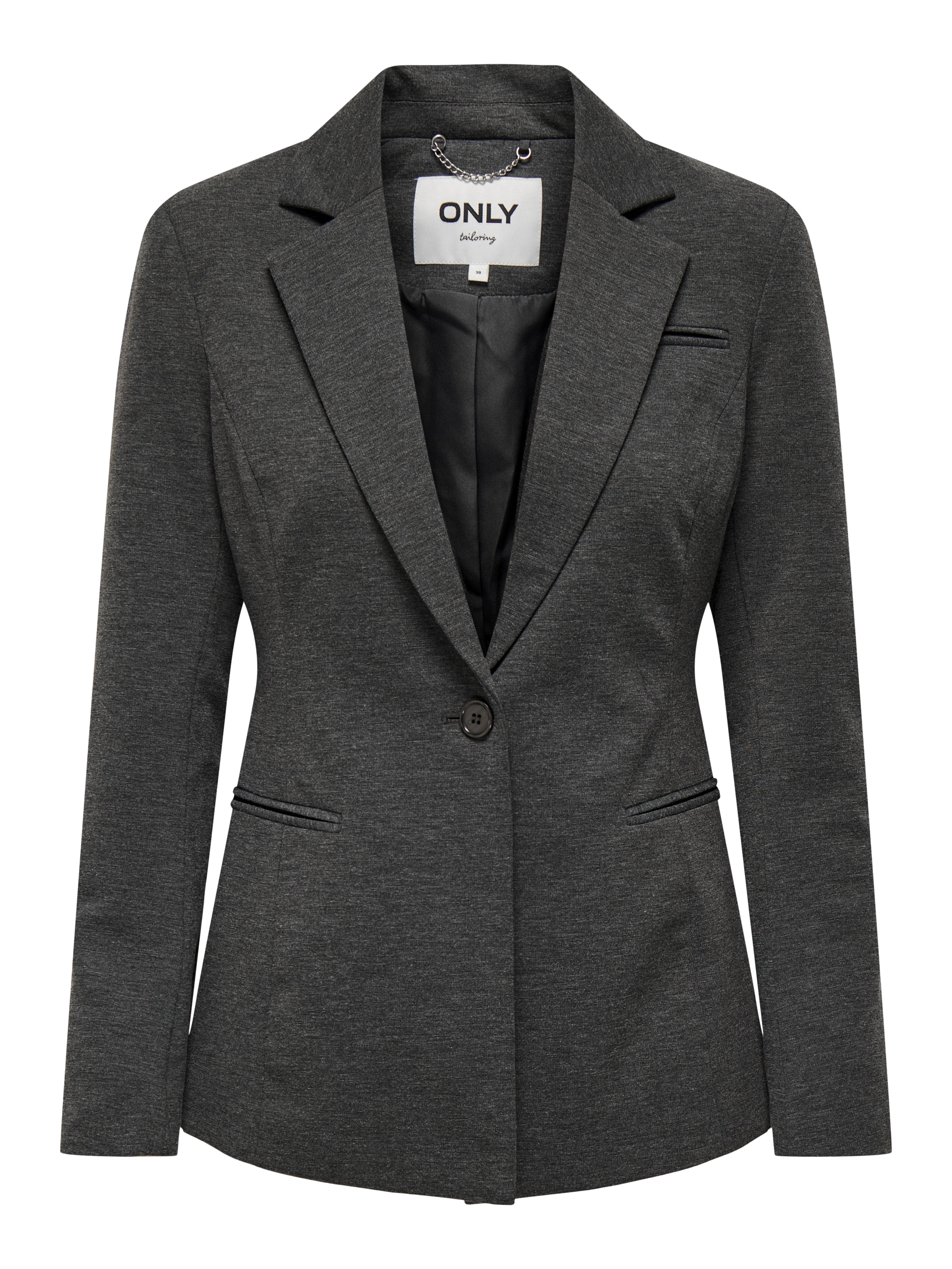 ONLPEACH Blazer Dark Grey Melange