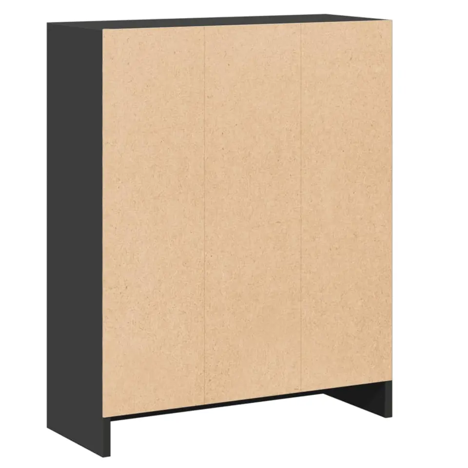 vidaXL - Boekenkast - Zwart - Bewerkt hout