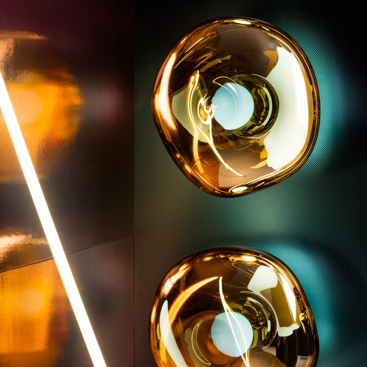 Tom Dixon - Melt LED Wandleuchte / Deckenleuchte, Mini, 30 x 25 cm, gold