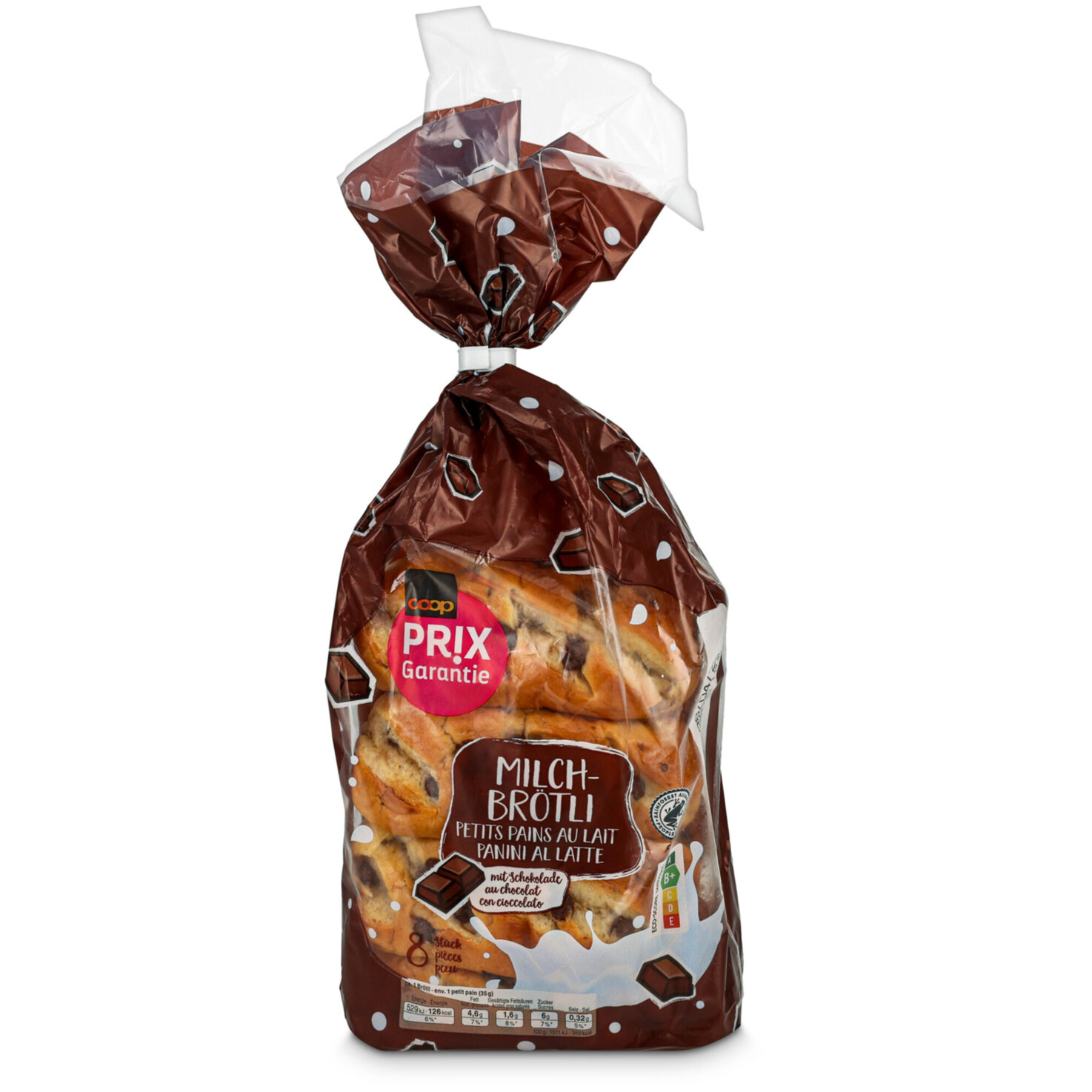 Prix Garantie Milchbrötli mit Schokolade 8 Stück