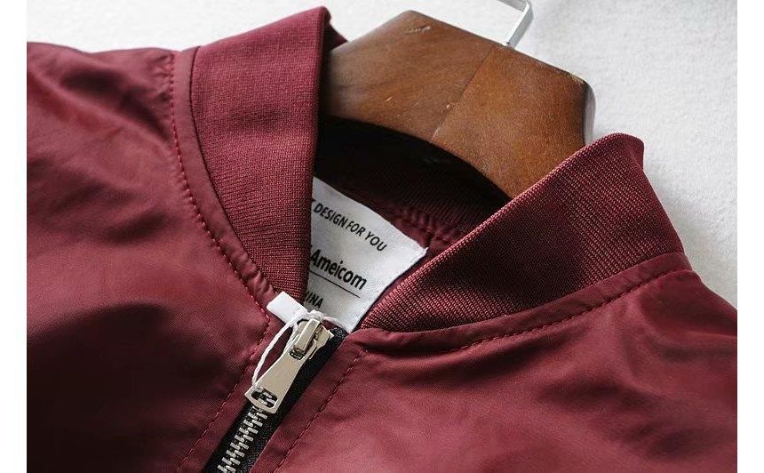 Avauntgardo - Effen cropped bomberjack met rits