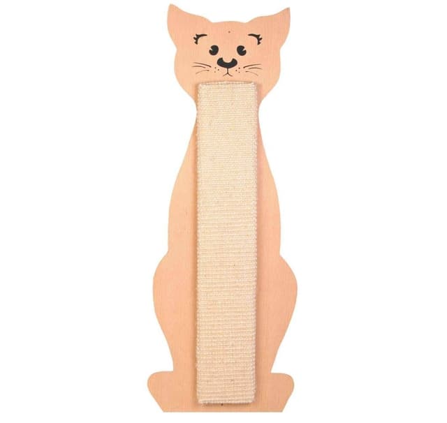 Kradsebræt, katteformet, 21 × 58 cm, natur/beige