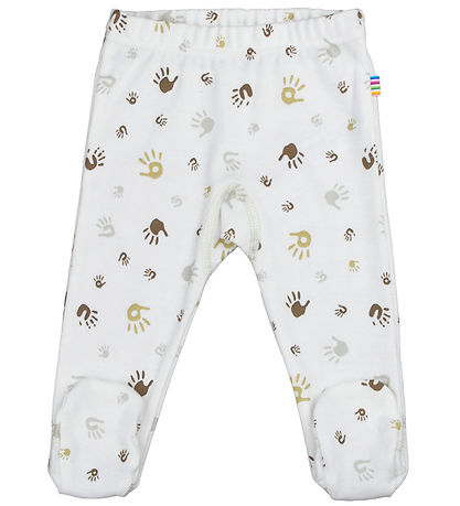 Joha Leggings m. Fuß - Off White m. Print