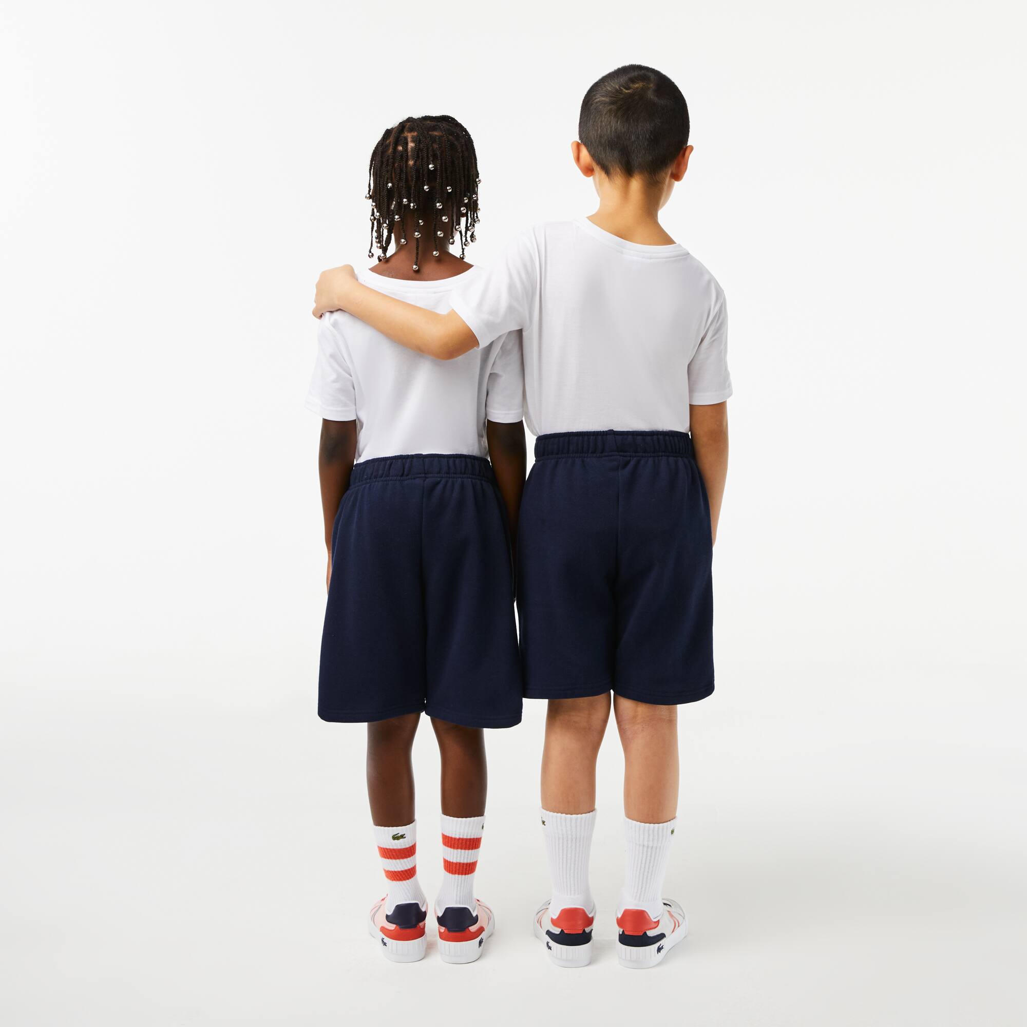 Short enfant Lacoste en molleton gratté de coton biologique Pantalons & Shorts - Bleu - Lacoste - Enfant