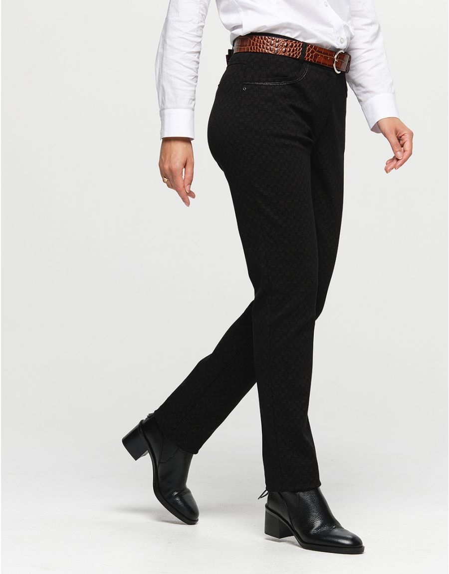 Pantalon chic noir marron