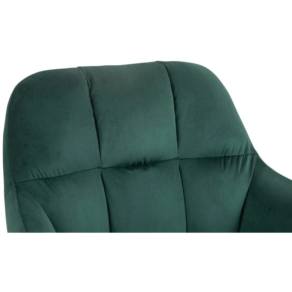 CLP Barkruk Natoma zwart Frame - Fluweel - groen