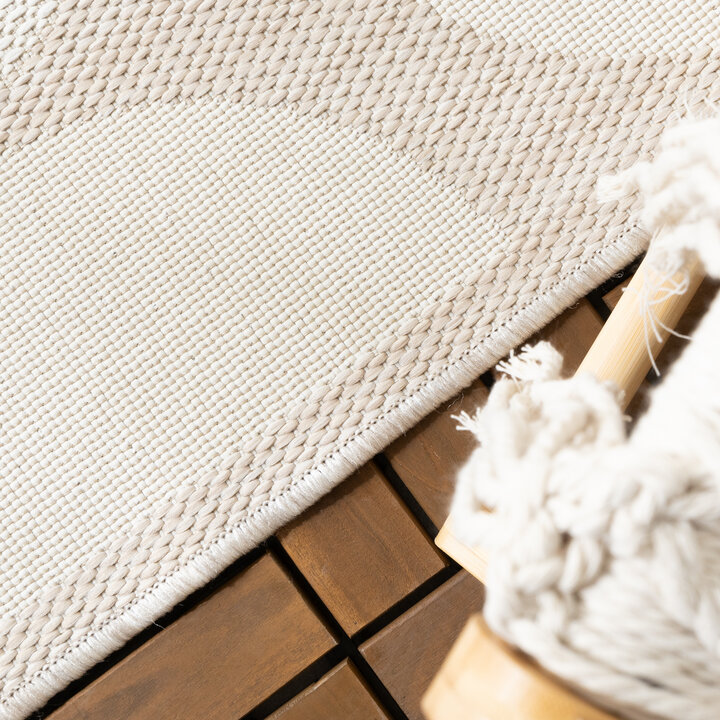Buitenvloerkleed - Capri Circles Beige/Creme | Stijlvol!