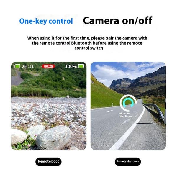Fjernkontroll for GoPro Hero 13 12 11 10 9 8 GoPro MAX Bluetooth fargeskjerm