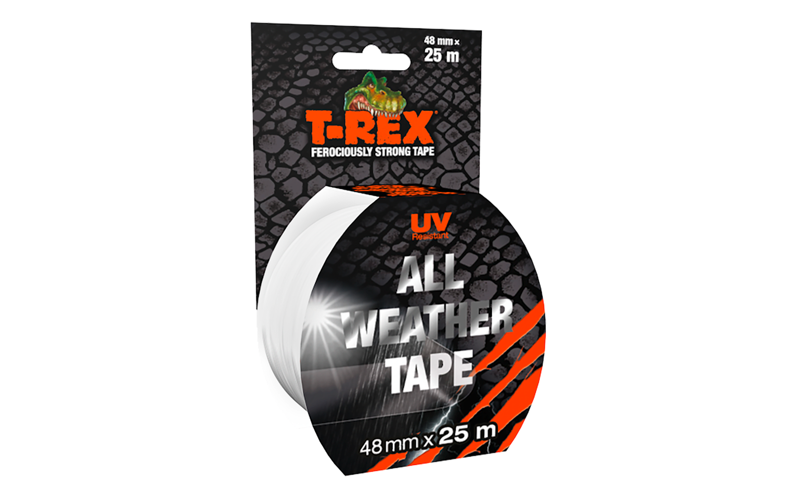 T-Rex All Weather Tape für zuverlässige Reparaturen 25 Meter transparent