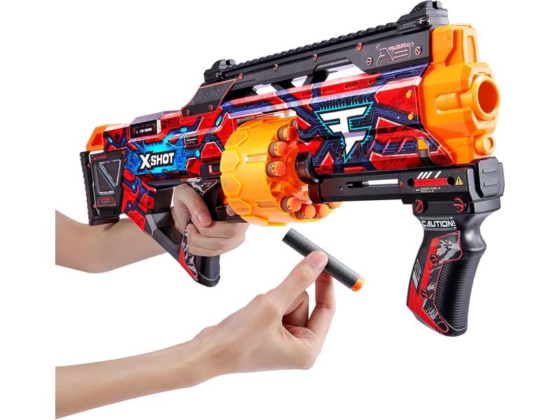 X-Shot X-Shot Skins Last Stand Faze mit 16 Darts Dart-Blaster mit Schaumstoff-Darts