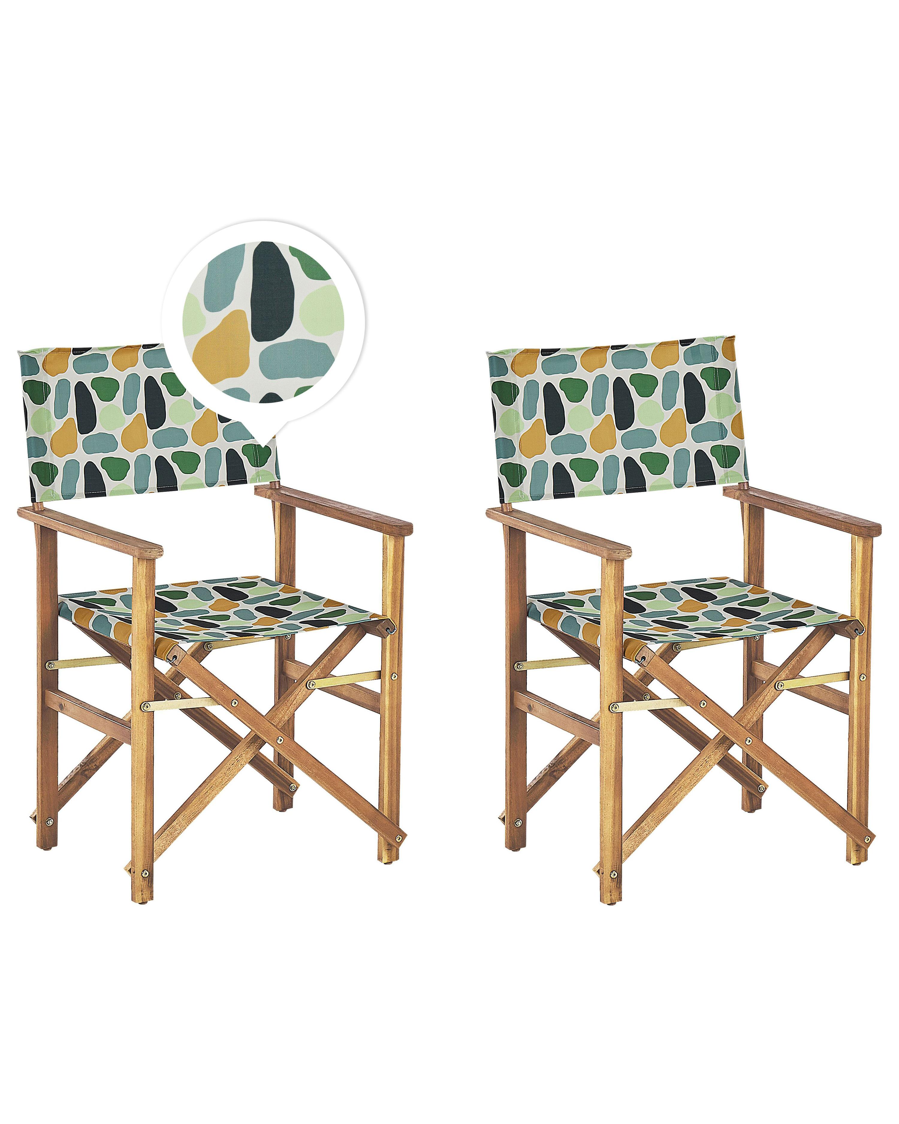 Set van 2 tuinstoelen CINE Acaciahout Meerkleurig
