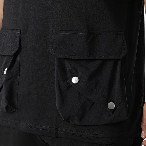 Ensemble Tee Shirt Et Pantalon Cargo LL604 Noir