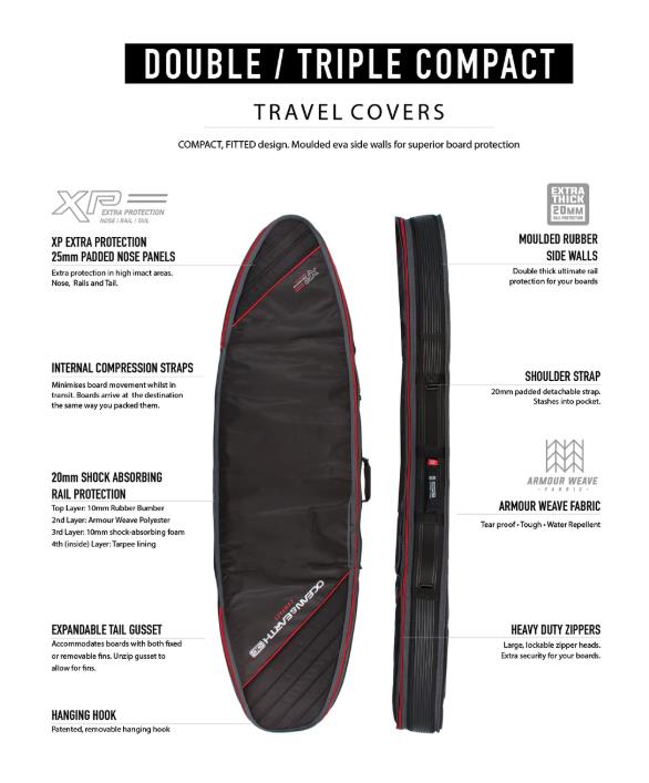 Ocean and earth Housse Surf - Double Compact Shortboard - 6'4