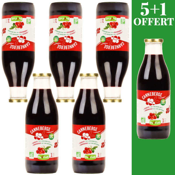 Pur jus de cranberry bio 5L + 1L offert