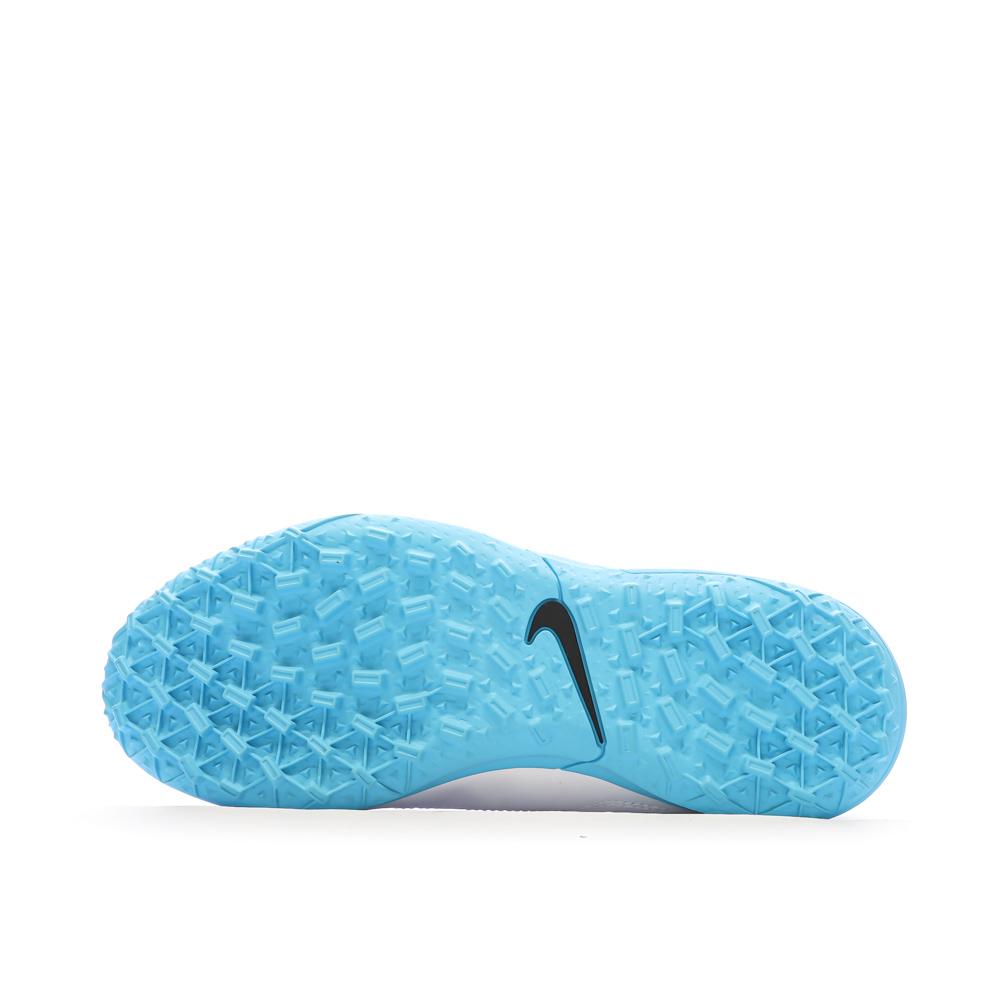 Nike Chaussures de Foot Blanc/Bleu Junior Nike Legend 9 Club TF