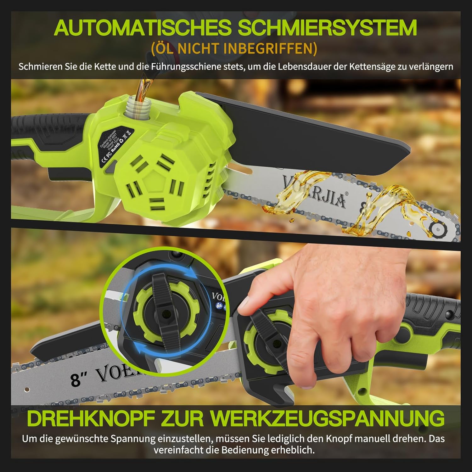 2-in-1 Hochentaster Kettensäge, 6