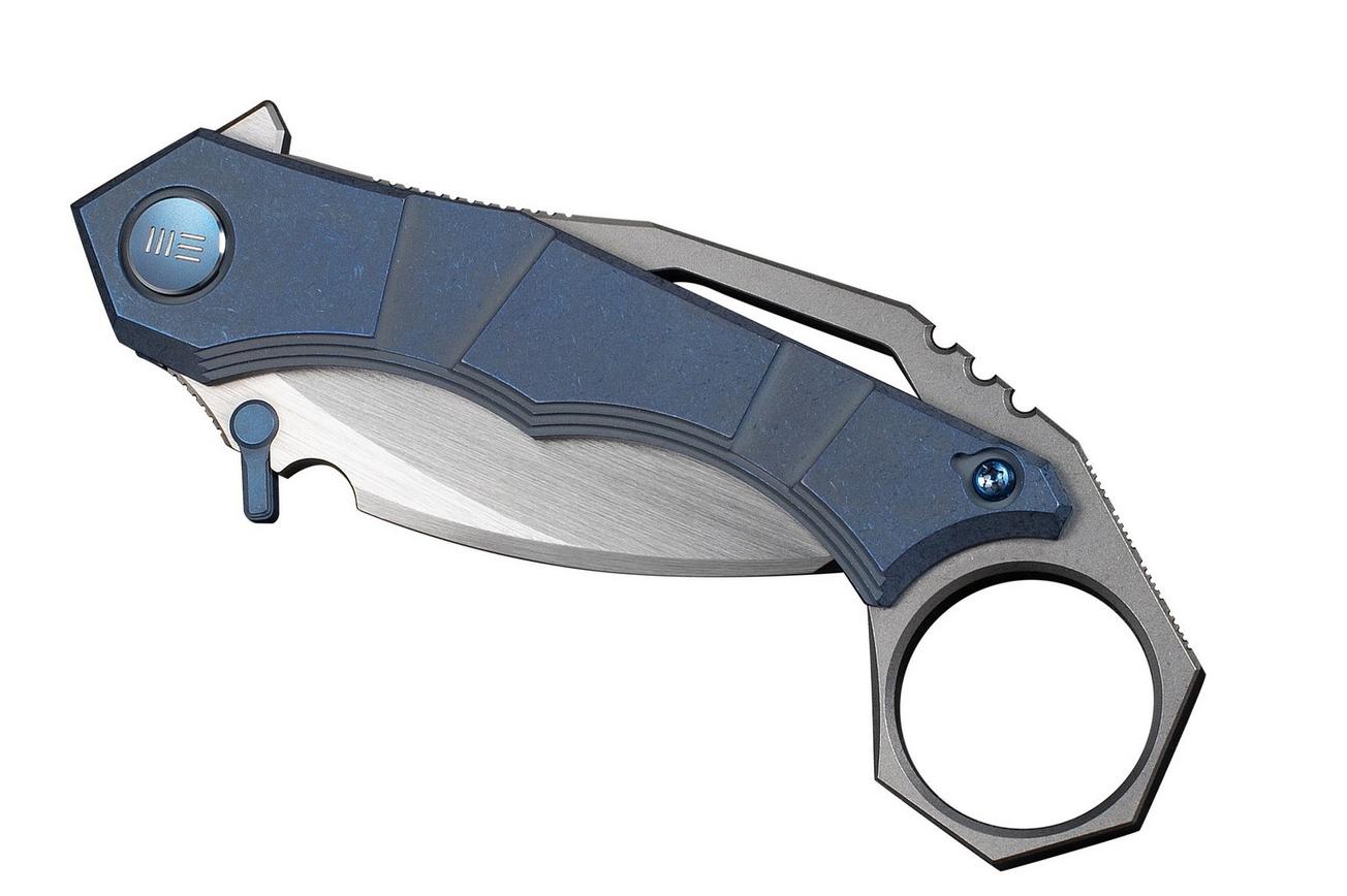 WE Knife Tayra WE24069-3 Hand Rubbed Satin Bohler M390, Blue Titanium Handle, zakmes