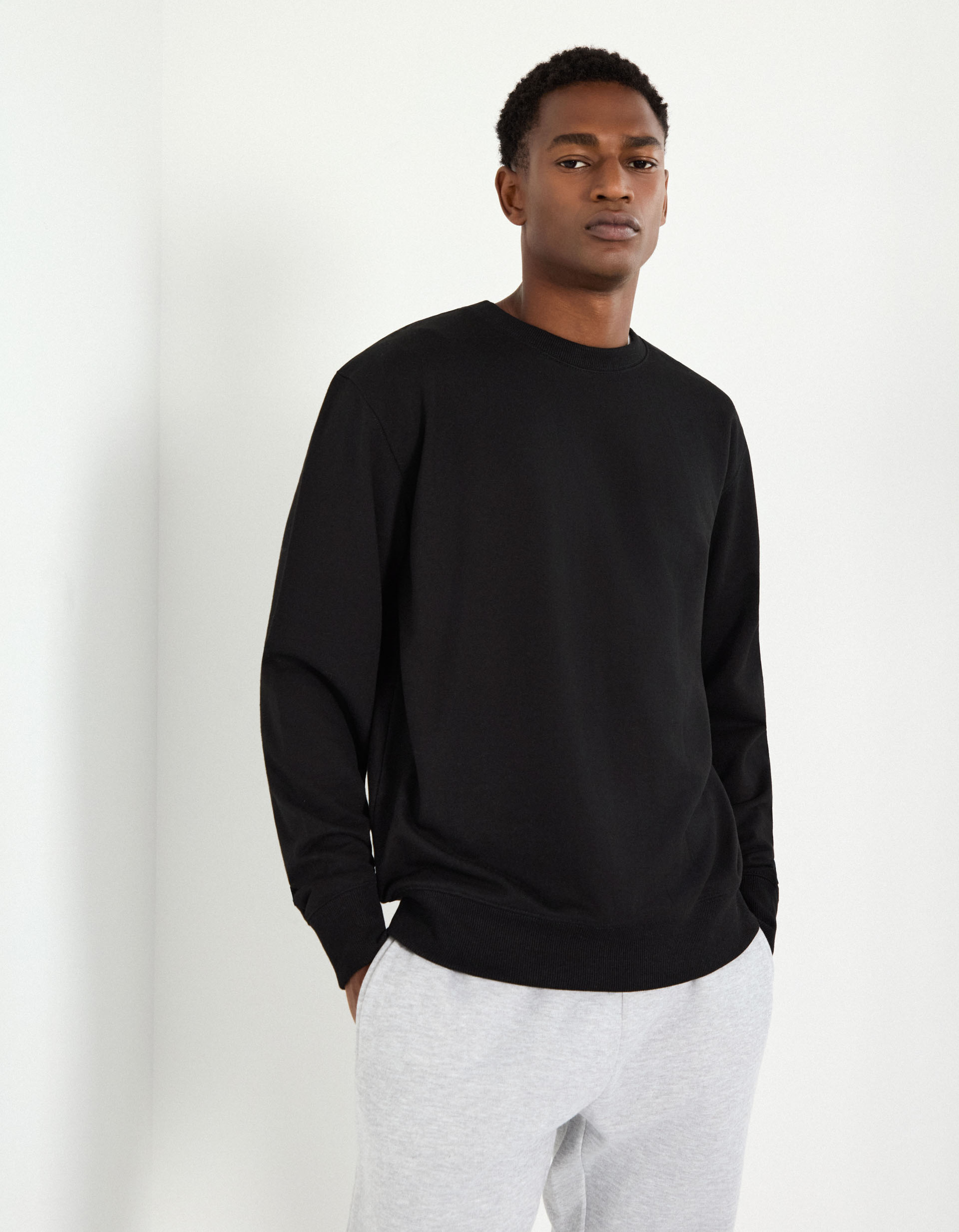 Sweatshirt de Felpa, Homem, Preto