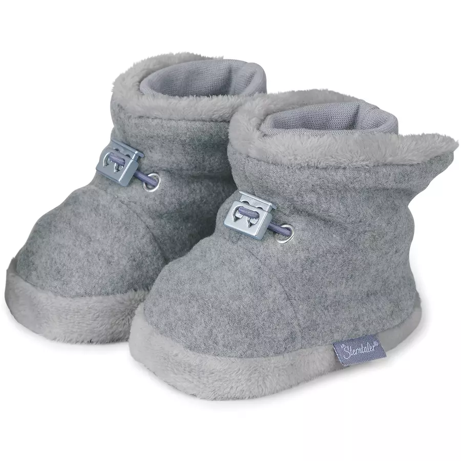 Sterntaler Stiefel Teddyflausch silber melange