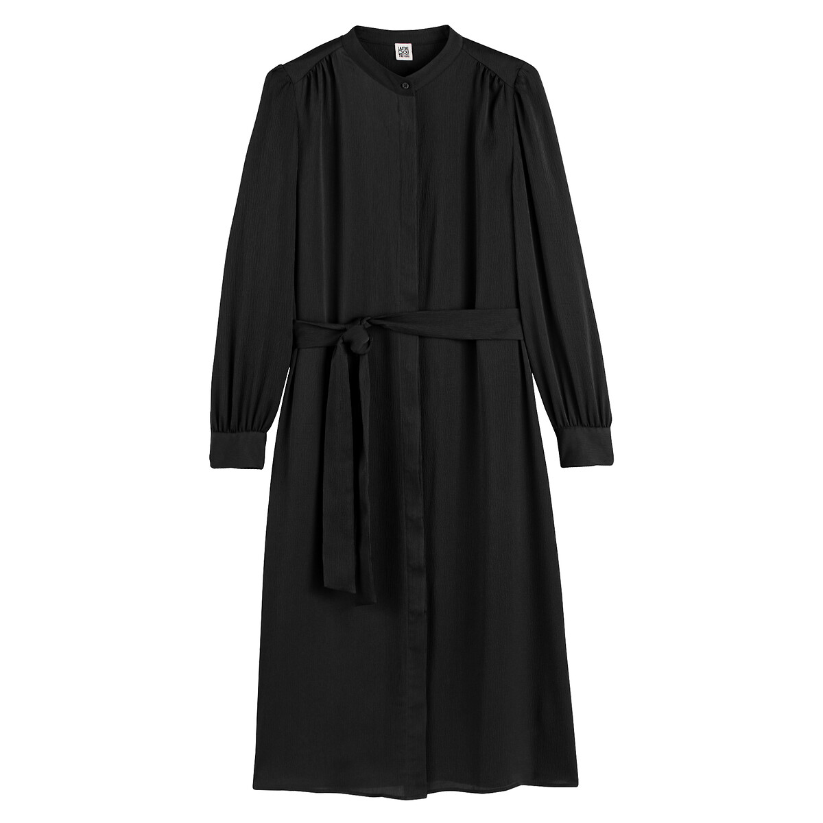 COLEÇÕES LA REDOUTE<br>Vestido com cinto e mangas compridas
