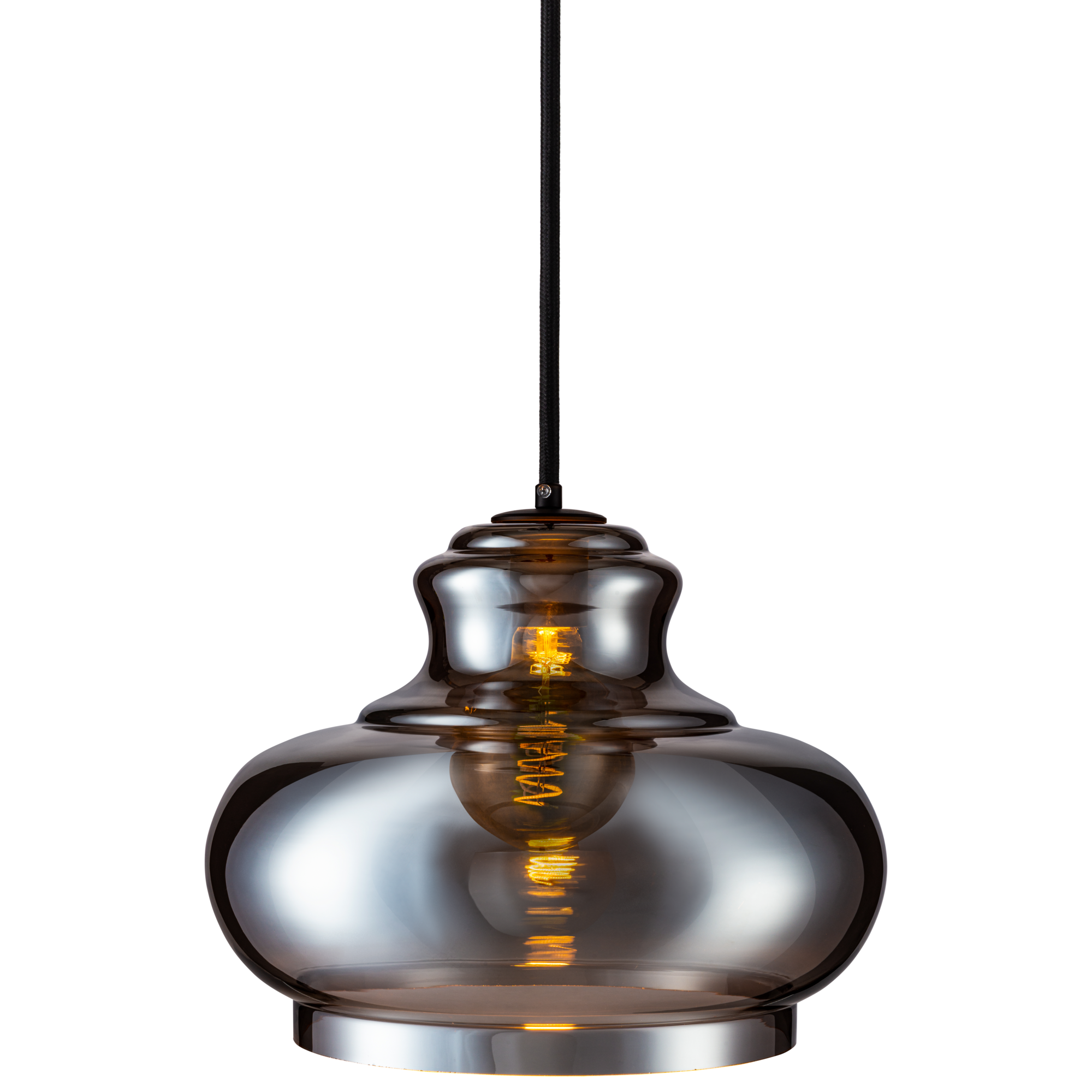 Hanglamp Majestic + pendel zwart