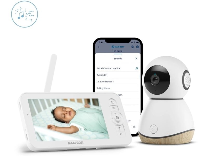 MAXI-COSI Babyphone See Pro Weiss Babyphone mit Tipps zur Beruhigung des Babys