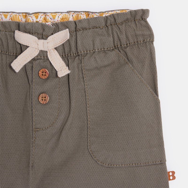 Short taille haute vert kaki bébé fille Vert