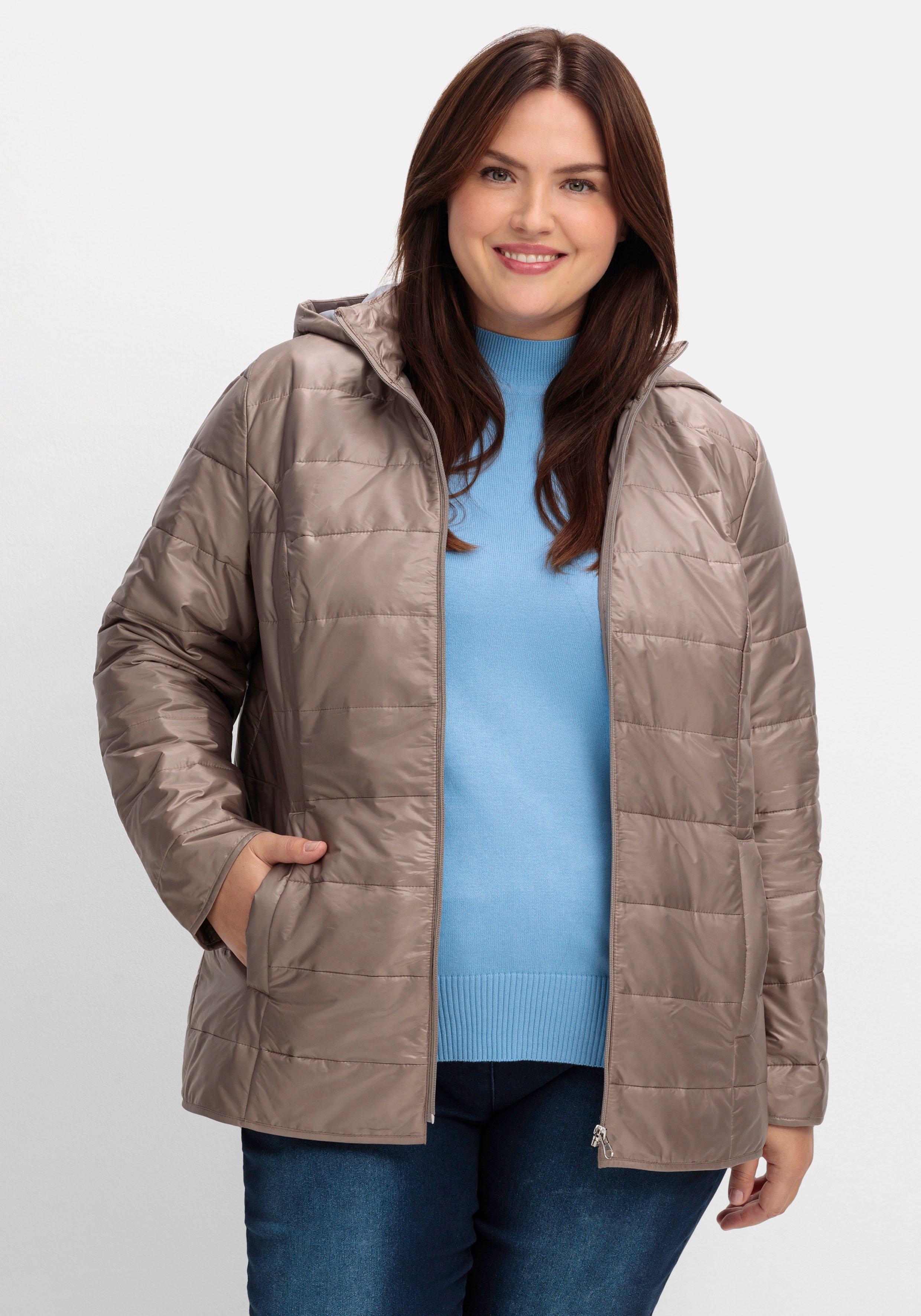 Leicht wattierte Steppjacke mit Kapuze
