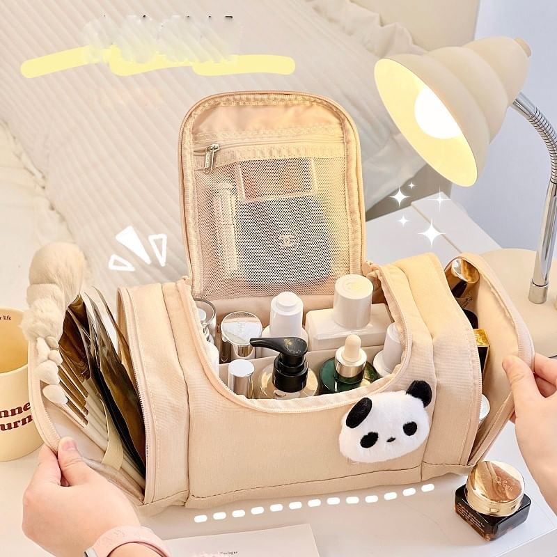 Yunikon - Reistas met effen make-up / Panda decoratie / set