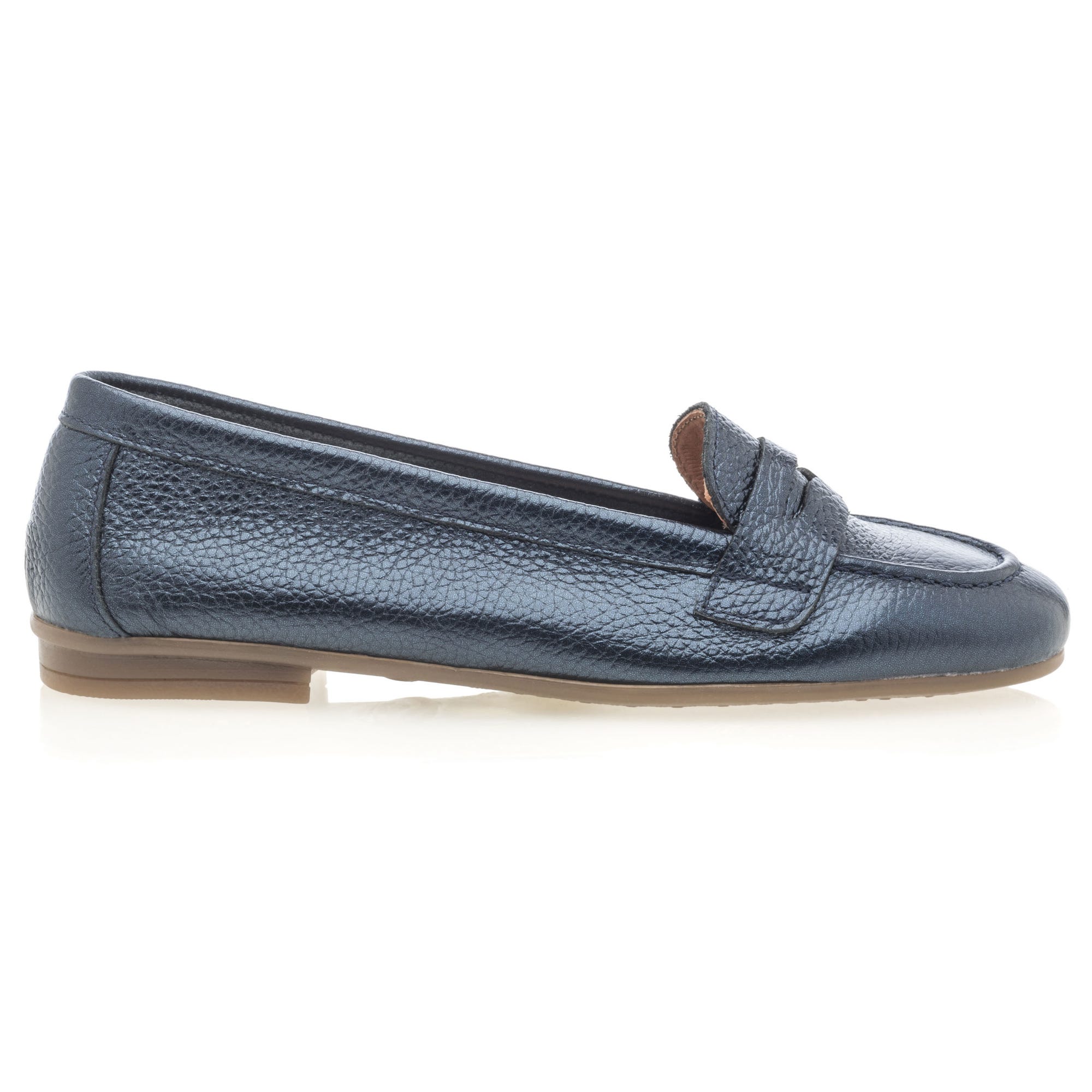 Mocassins Femme en cuir bleu marine