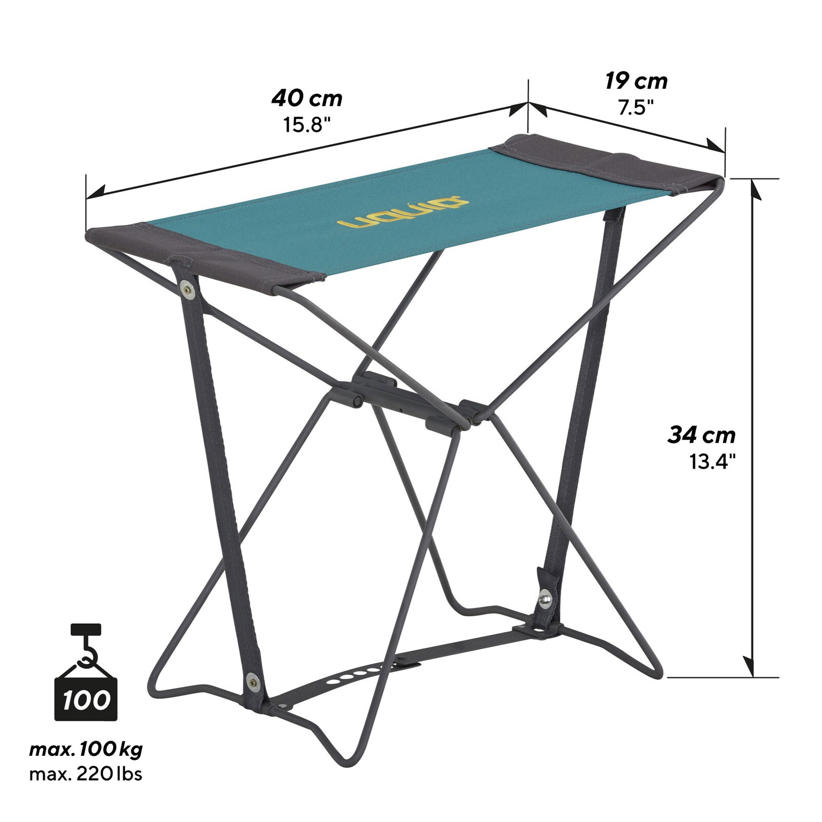 UQUIP Mini Falthocker Fancy Camping Klapphocker Campinghocker Angelhocker 100kg Farbe: Blue/grey