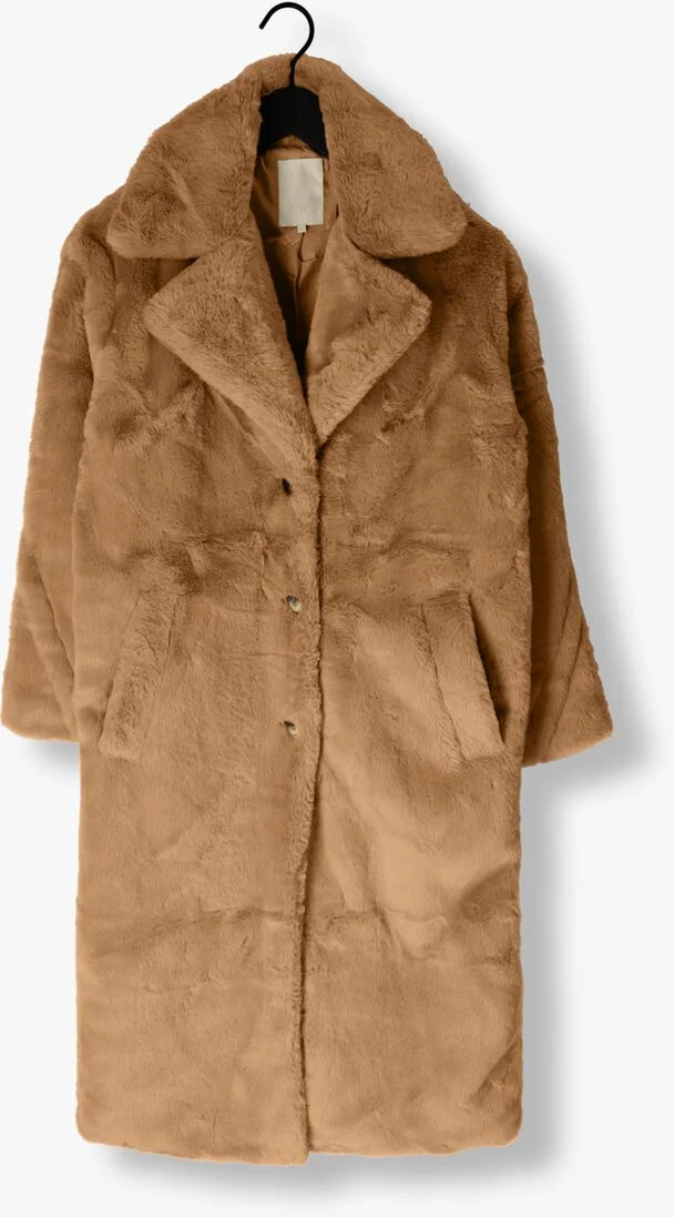 NOTRE-V taupe notre-v faux fur jas fur coat long