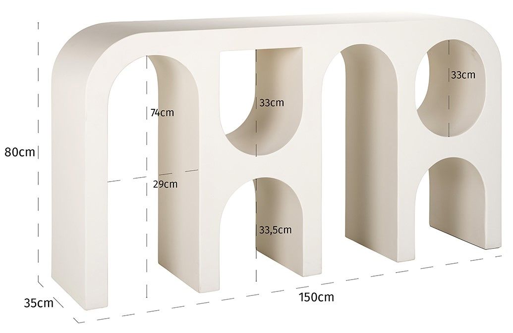 Wandtafel 211679 Bloomstone B150 x D35 x H80 cm
