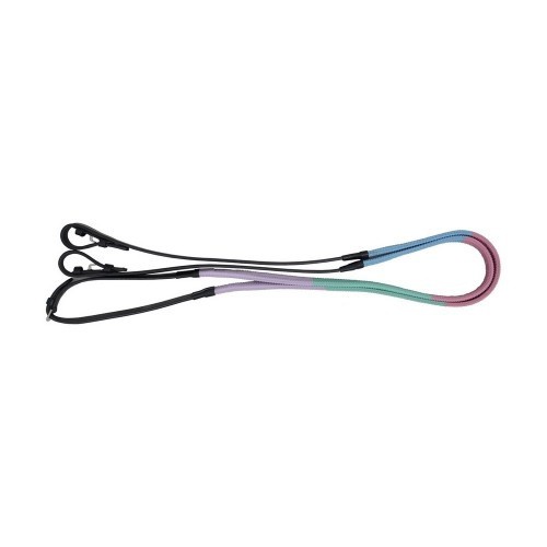 Rédeas de treinamento revestidas de borracha nas cores lilás/menta/azul claro/rosa claro