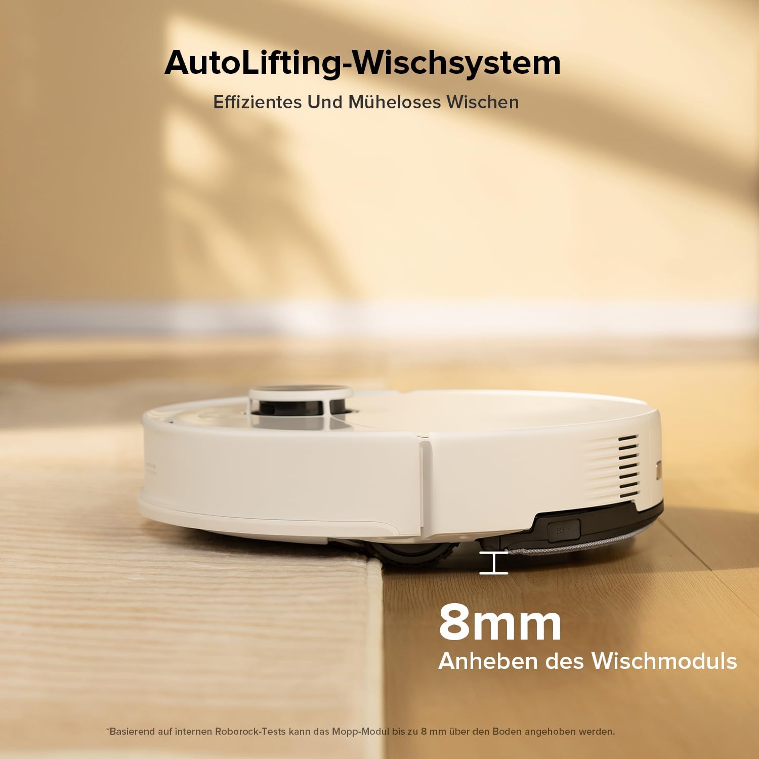 roborock Q10 S5 Saugroboter mit Wischfunktion, 10.000 Pa HyperForce Saugkraft, Dual Anti-Tangle System, Auto Lifting Mopping, Ideal für Tierhaare, Teppiche, Hartböden (Weiß)
