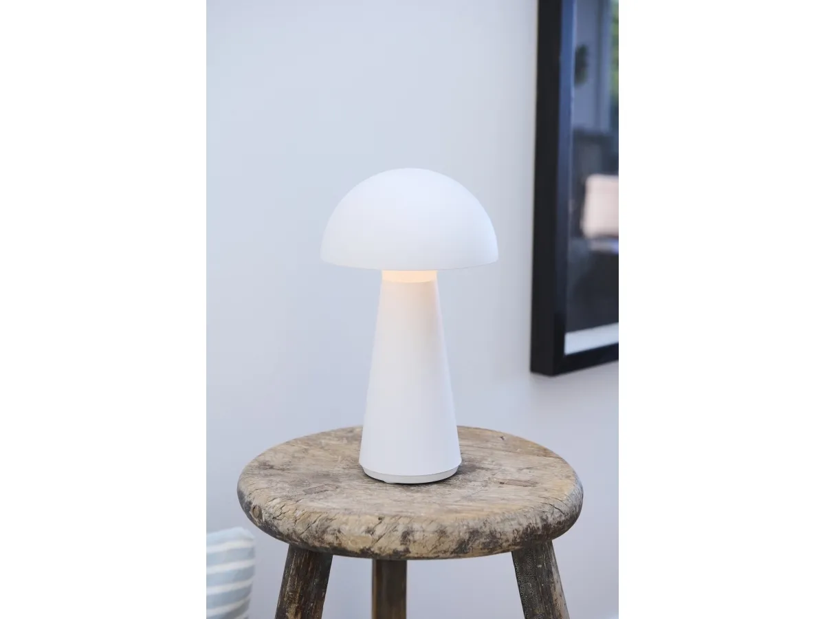Sirius Sam Genopladelig Lampe - Hvid - H 28 cm