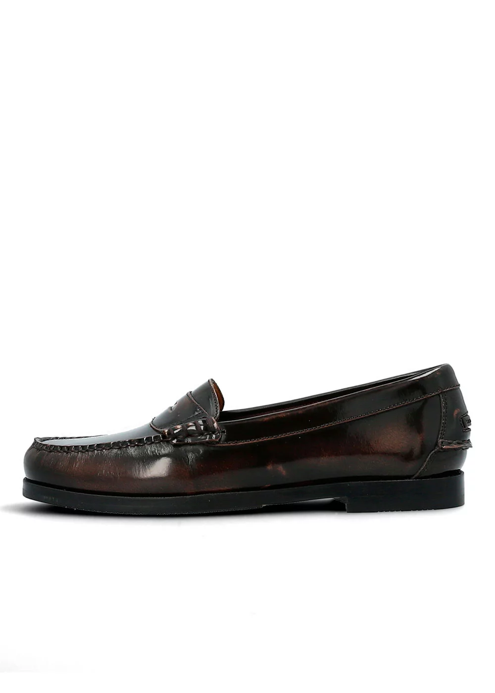 MOCASSIN W BEEFROLL BRUSH BORDEAUX