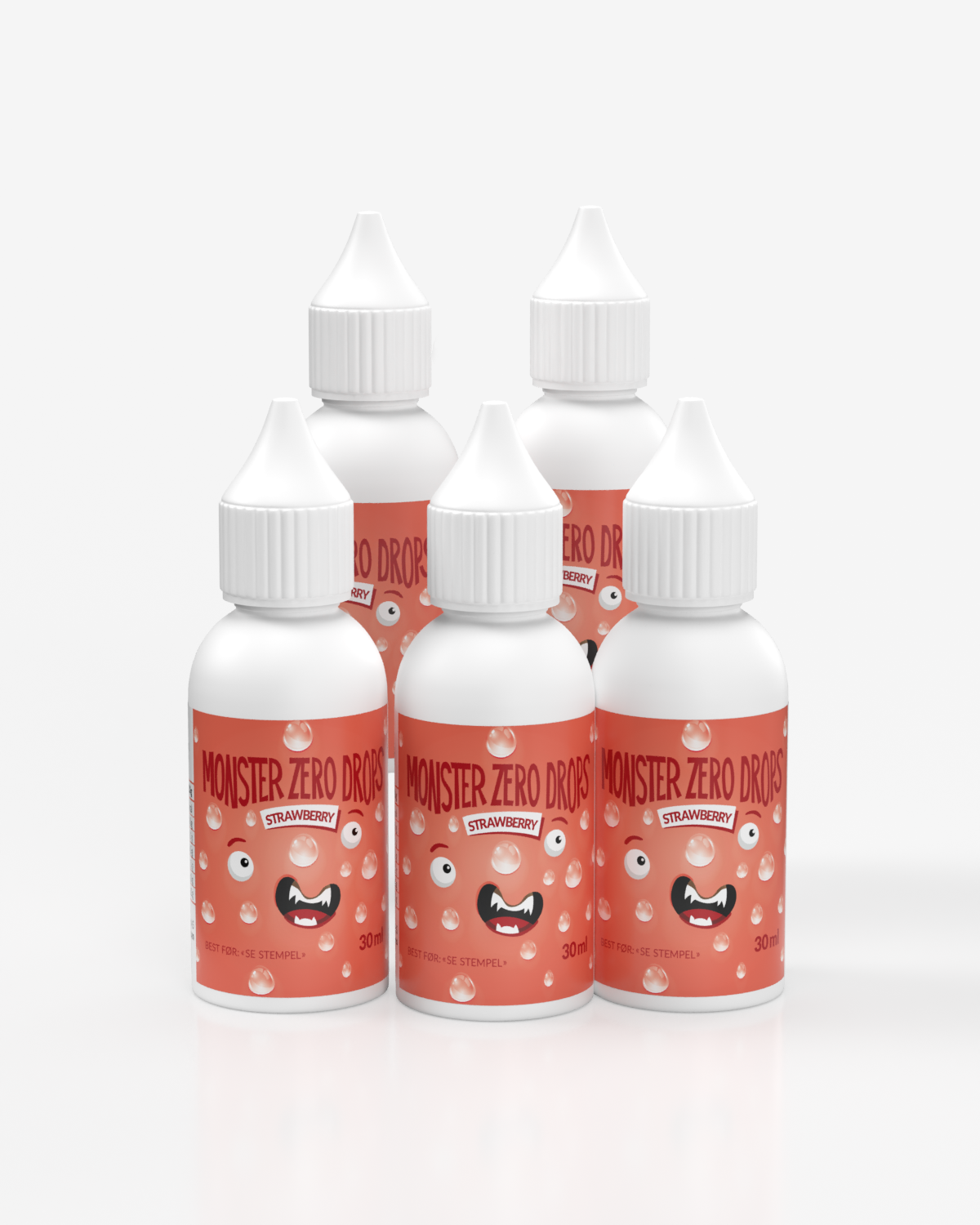 Monster Lavkarbo Zero Drops - Strawberry - FEMPAKNING-DATODEAL!