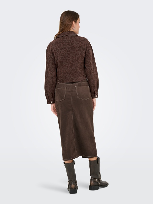 ONLY Jeansjacke »ONLANLIE-ANIMAL L/S JACKET CC PNT« ohne Kapuze