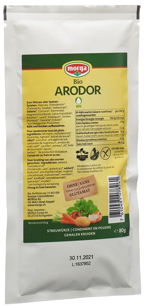 MORGA Arodor Streuwürze<br>80 g, Beutel, Bio Knospe